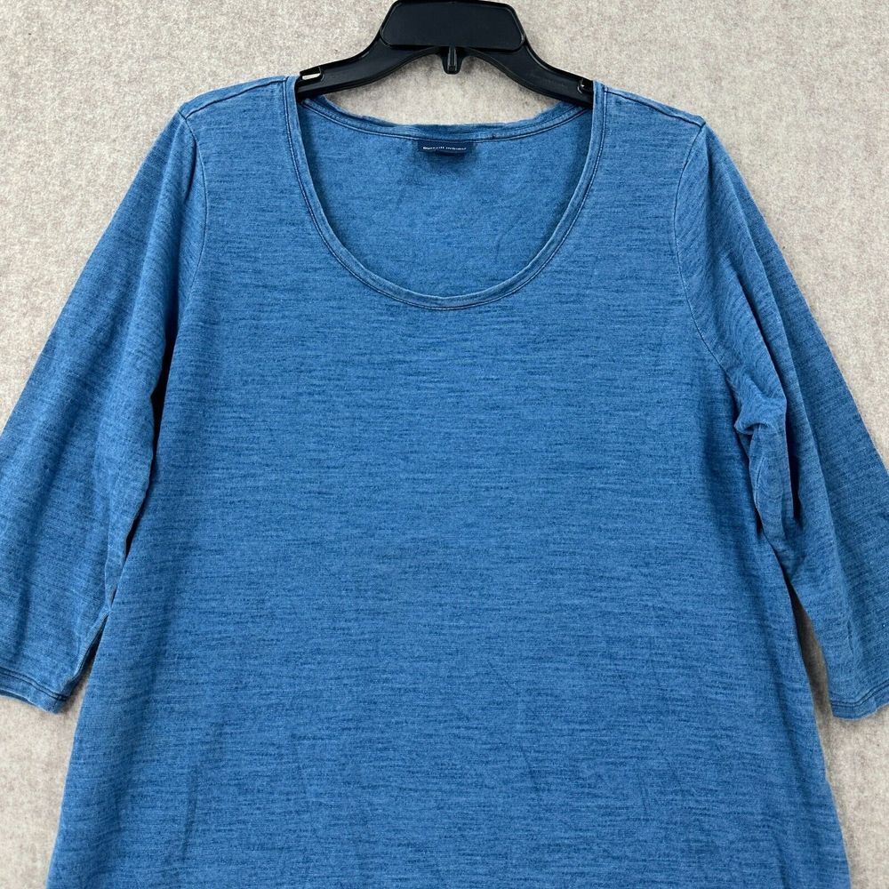 Pure‎ J Jill Indigo Shift Tshirt Dress Womens LARGE Pullover Blue Stretch - Picture 3 of 8